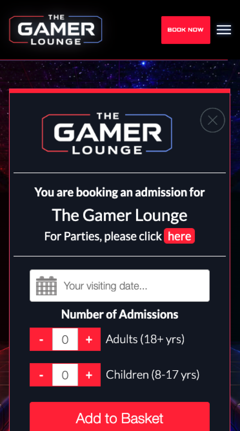 The Gamer Lounge mobile website