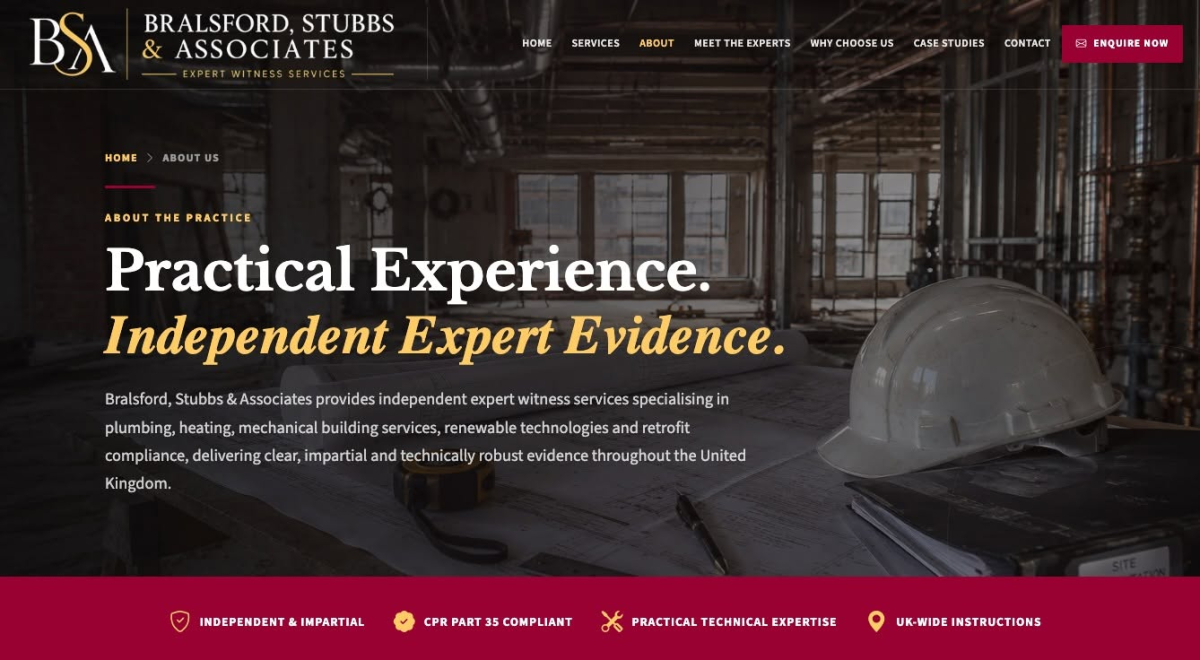 Bralsford, Stubbs & Associates Website Redesign